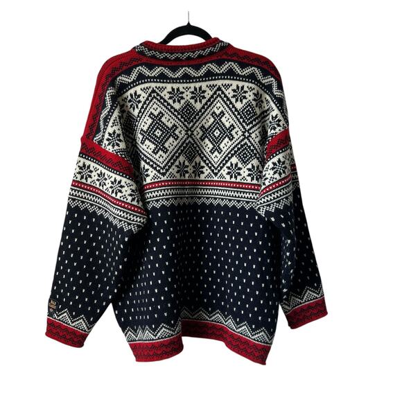 Dale of Norway 100% Wool Heavy Knit Fair Isle Nordic Sweater Mens Size XL - Picture 3 of 15